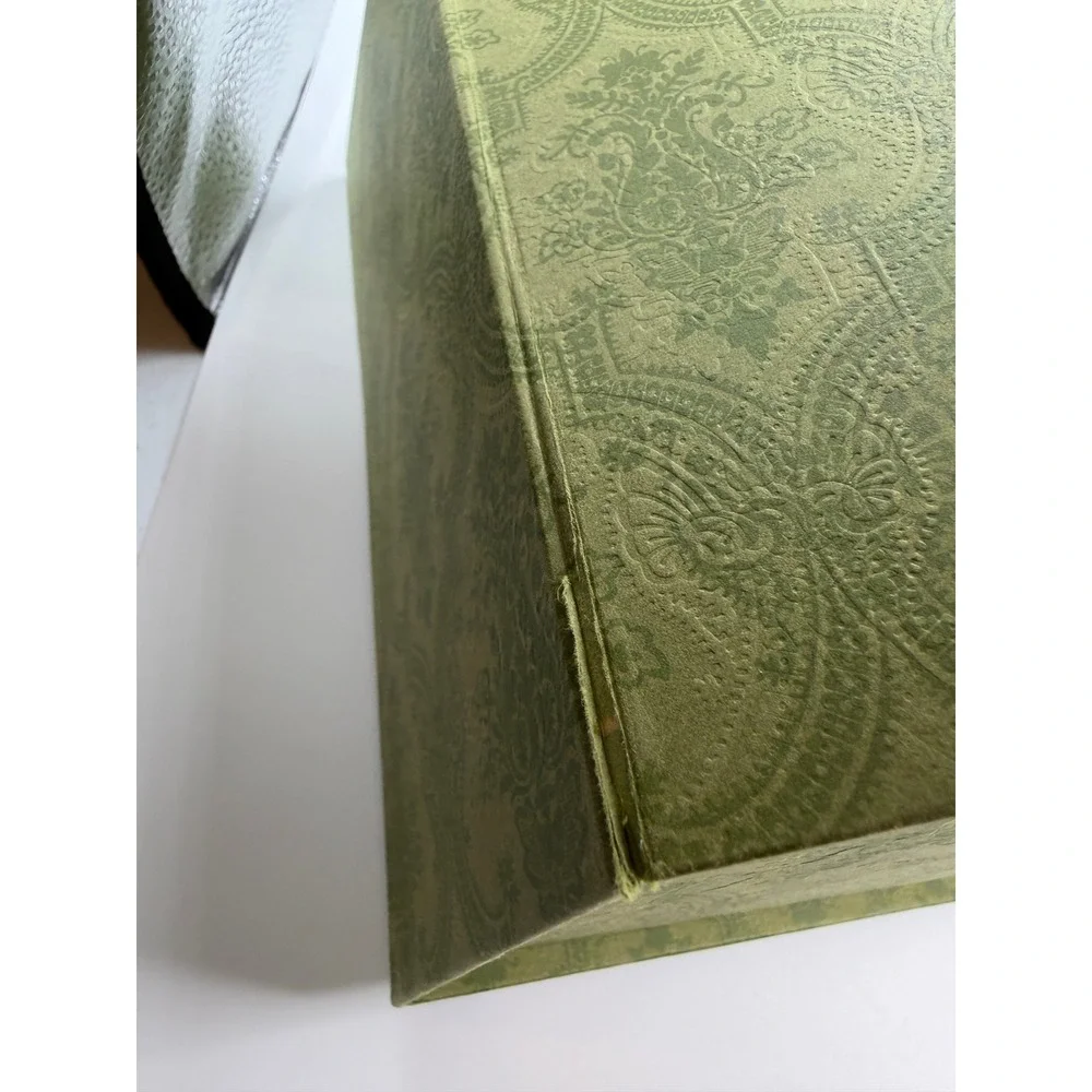 Gucci Green Damask Pattern Storage Box with Dust Bag and Tissue Paper